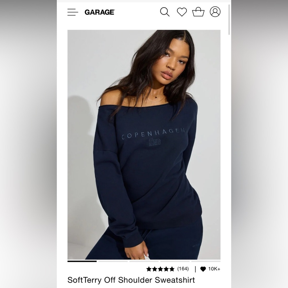 Garage Off Shoulder Sweatshirt